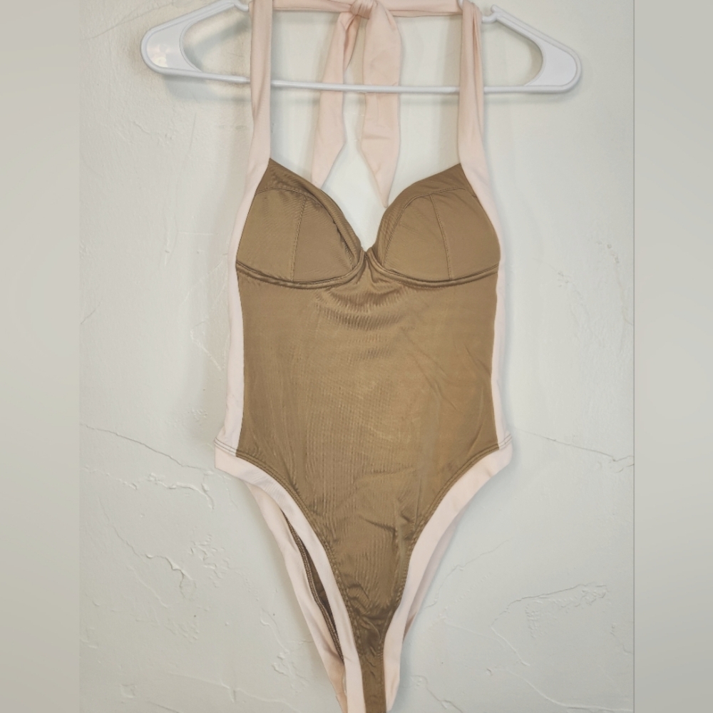 NWT We Are HAH Pull It Thru Bodysuit/ Swimsuit 1 Piece, Shroom, Size Small